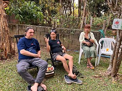 People in garden
